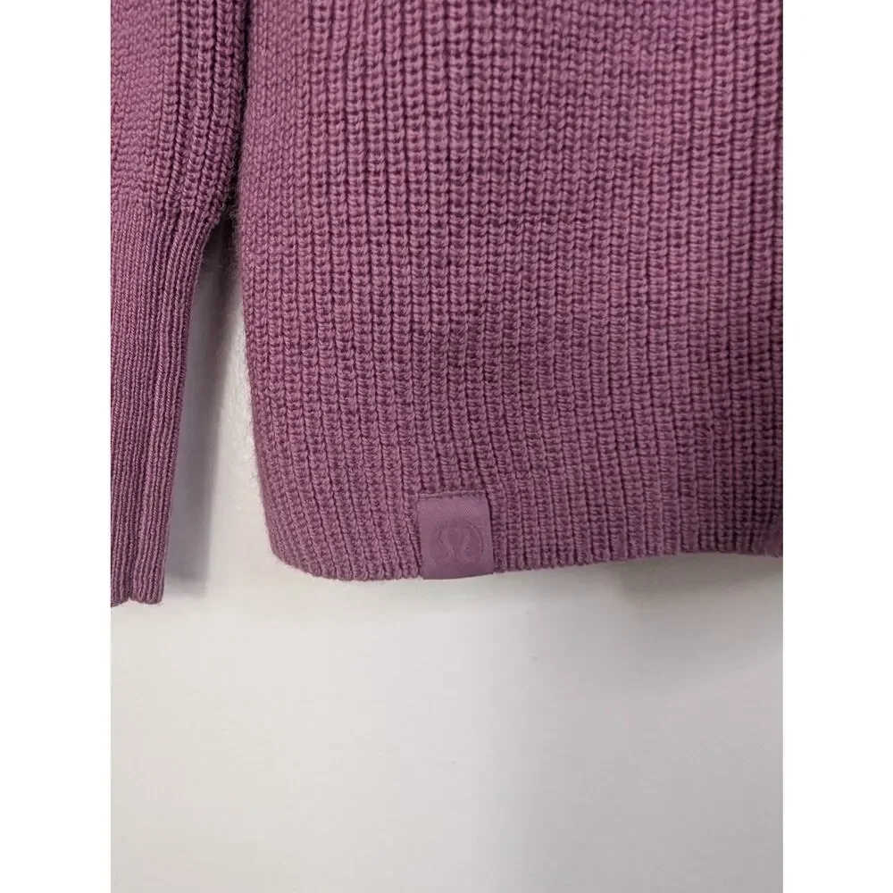 Lululemon Merino Wool Bend Ribbed Crewneck Sweater in Velvet Dust
